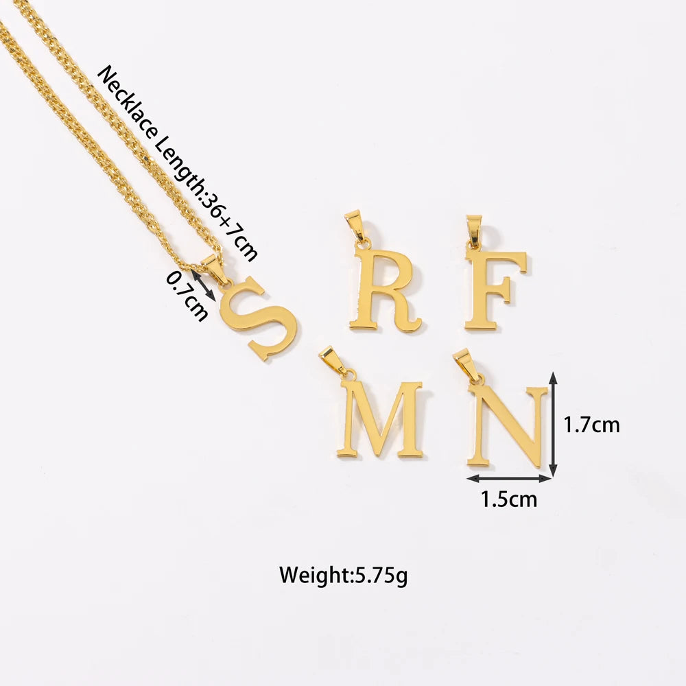 Initial Name Letter Custom Jewelry Personalized Pendant Necklace Handmade Detachable Cursive Nameplate Choker Women Men Couple
