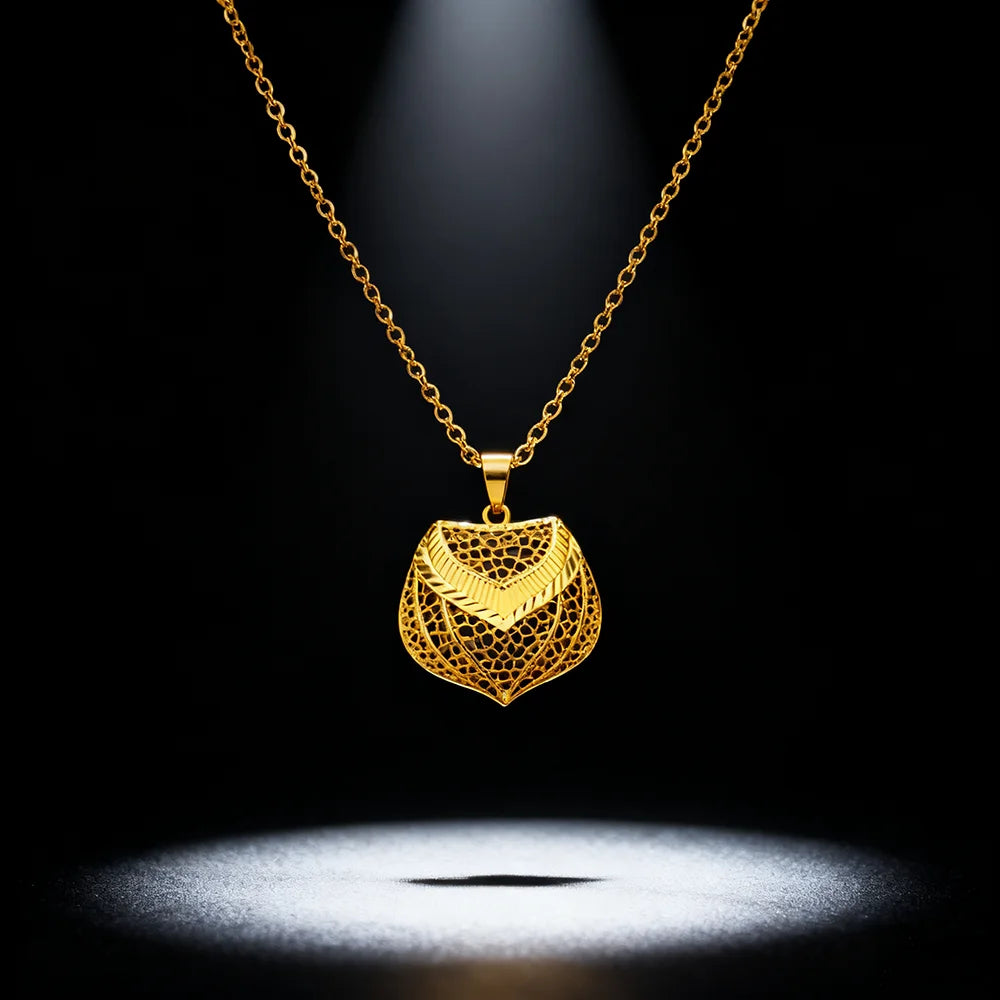 ethiopian jewelry set gold Special design Necklace and earrings Rings set for women high quality plated jewelry sets gifts