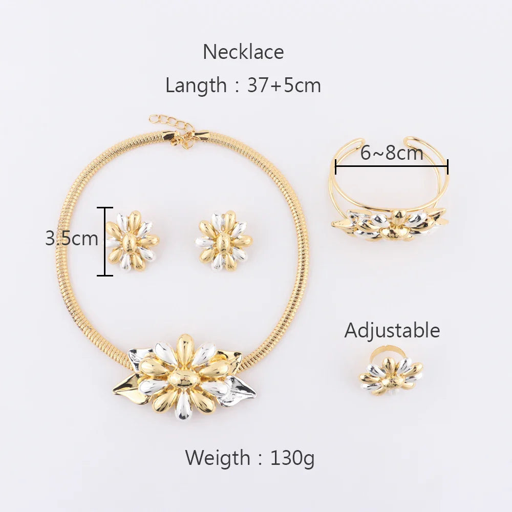 Yueming necklace earrings bangle african luxury flower african unique for daily
