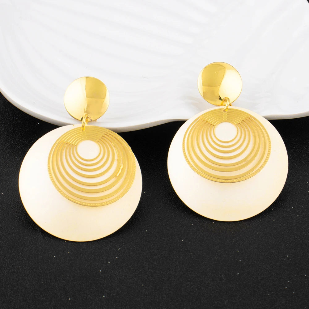 Dubai Jewelry Set For Women Gold Color Nigeria Luxury Necklace Earring Set Jewelry For Wedding Party Graduation Gift Trending