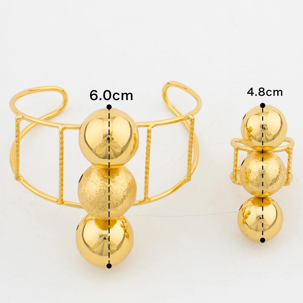 Hot Pick Indian Stainless Steel Jewelry Set Necklace Earrings Women Dubai Party