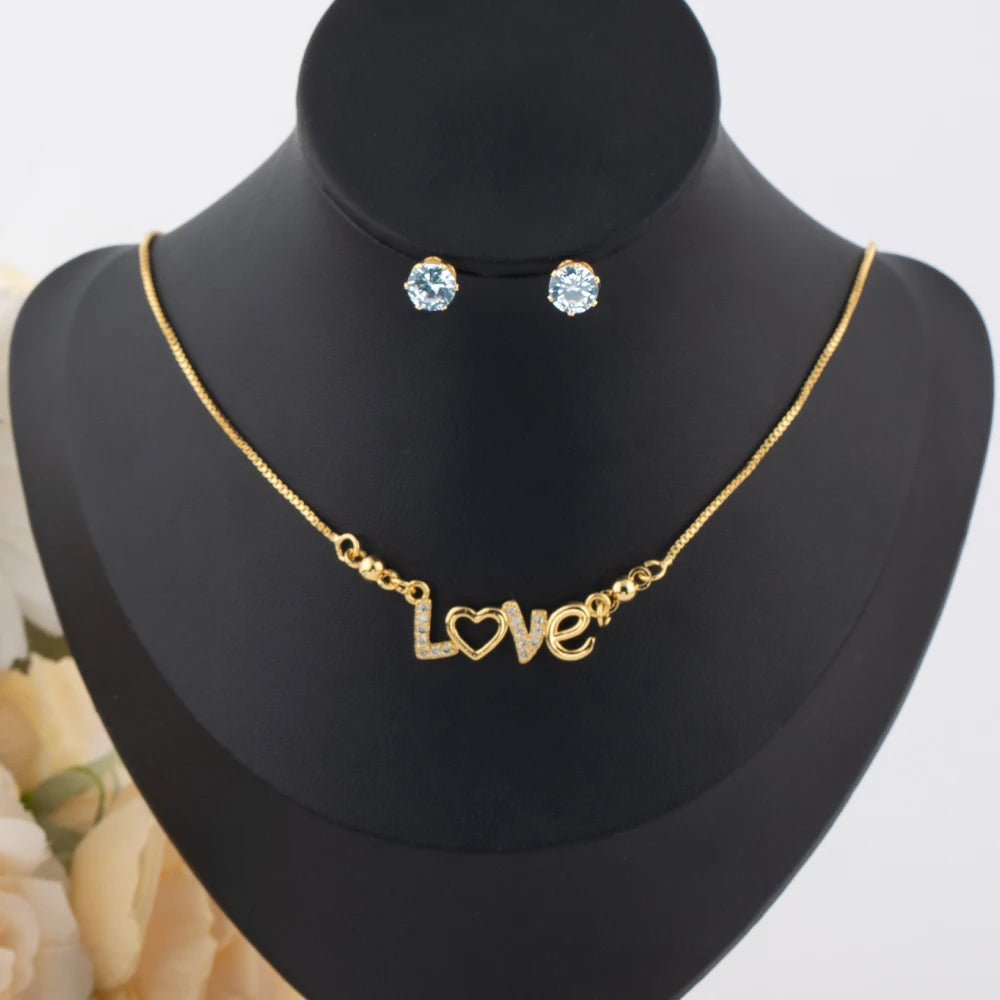 Delicate Brilliant Zirconia Earrings Necklace for Women France Italy Charm Bridal Wedding Jewelry Set Stage Wearing Accessories