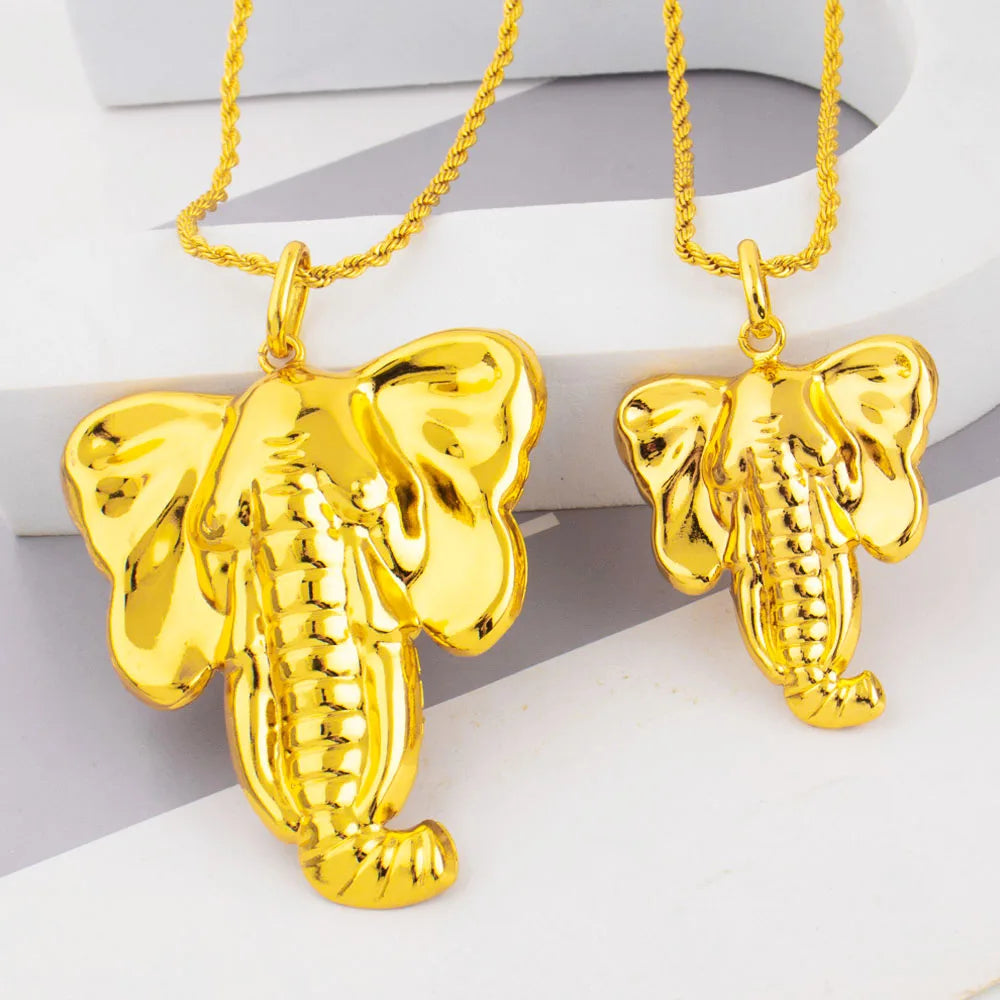 YM Vintage Pendant Series of Elephant Nigeria Women Men Punk Necklace Pendant DIY Jewelry Gift for Mother's Day Party Dating