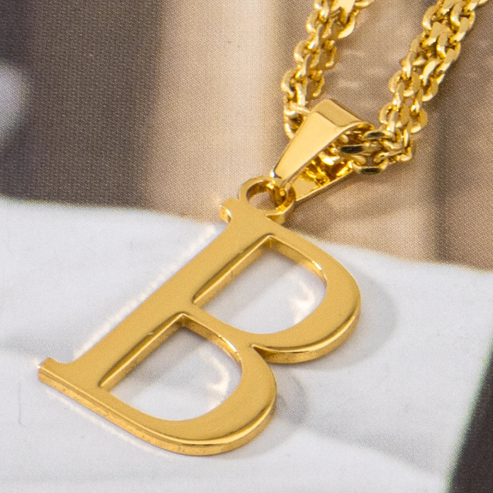 Letters Stainless Steel Cut Alphabet Pendant for DIY Woman Necklace Ladies Jewelry Accessories Wholesale Dropshipping
