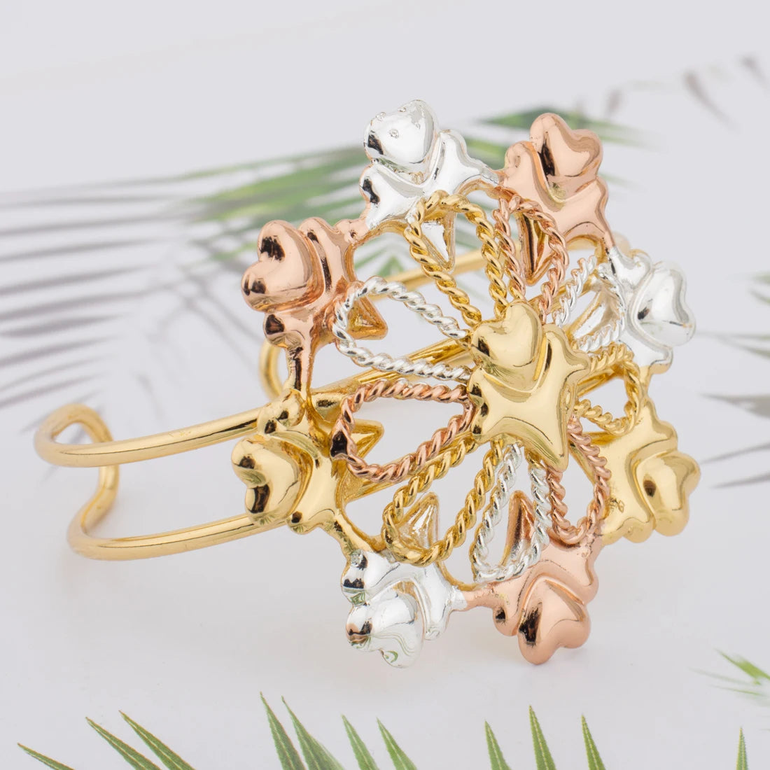 2025 New Women's Earrings Bracelets Necklace and Ring Luxury Flowers Shape Colorful Jewellery Set For Party Women's Day Wedding