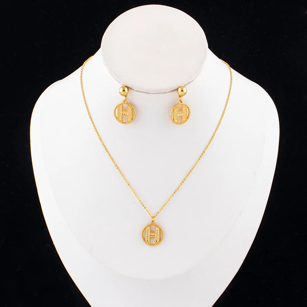 Girls Jewelry Sets Necklace and Earring Sets Cute Teddy Bear Pendants Christmas Gifts for Girls Wholesale