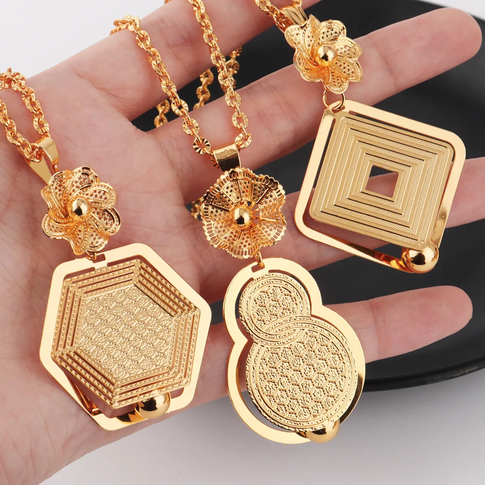 Fashion Gold Color Stainless Steel Necklace Lucky gourd Pendant  for Women Waterproof Choker Jewelry Trendy Gifts