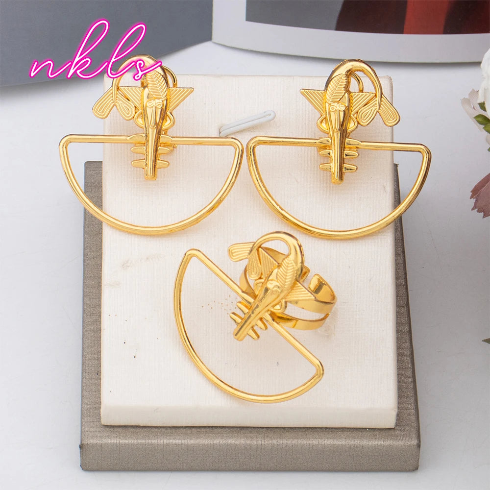 earrings and ring set luxury trendy jewelry for daily and party wear handmade jewelry gifts for women