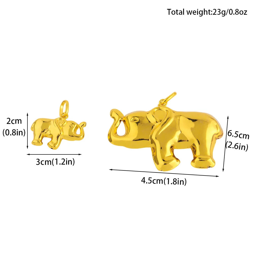 YM Retro Pendant Series of Elephant Ethiopia Women Men Punk Necklace Pendant DIY Jewelry Gift for Mother's Day Party Dating