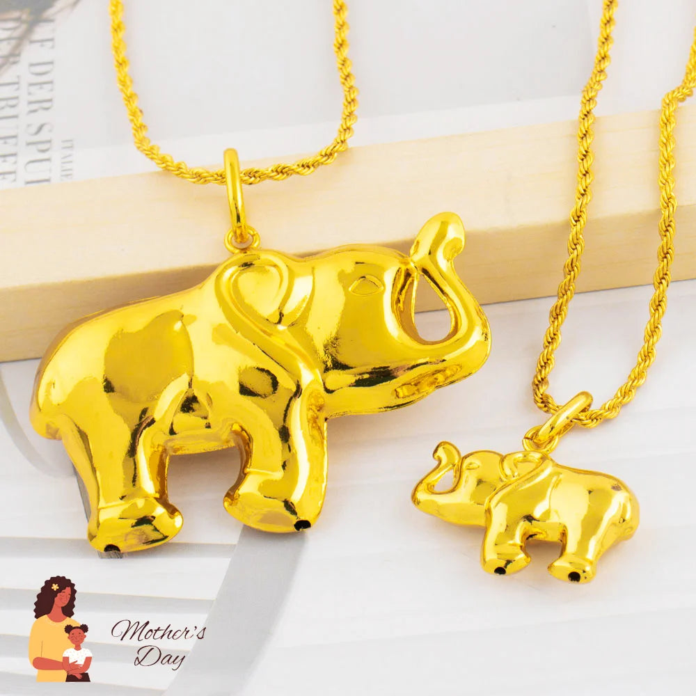 YM Retro Pendant Series of Elephant Ethiopia Women Men Punk Necklace Pendant DIY Jewelry Gift for Mother's Day Party Dating