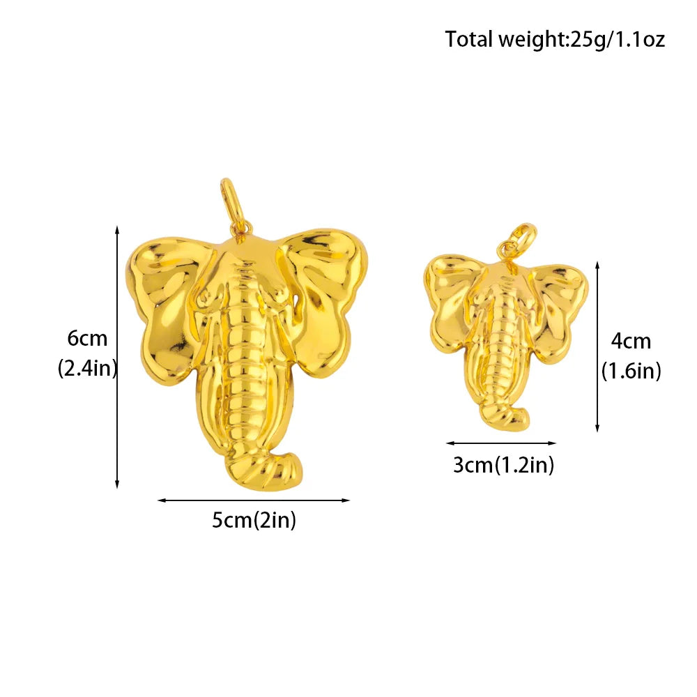 YM Vintage Pendant Series of Elephant Nigeria Women Men Punk Necklace Pendant DIY Jewelry Gift for Mother's Day Party Dating
