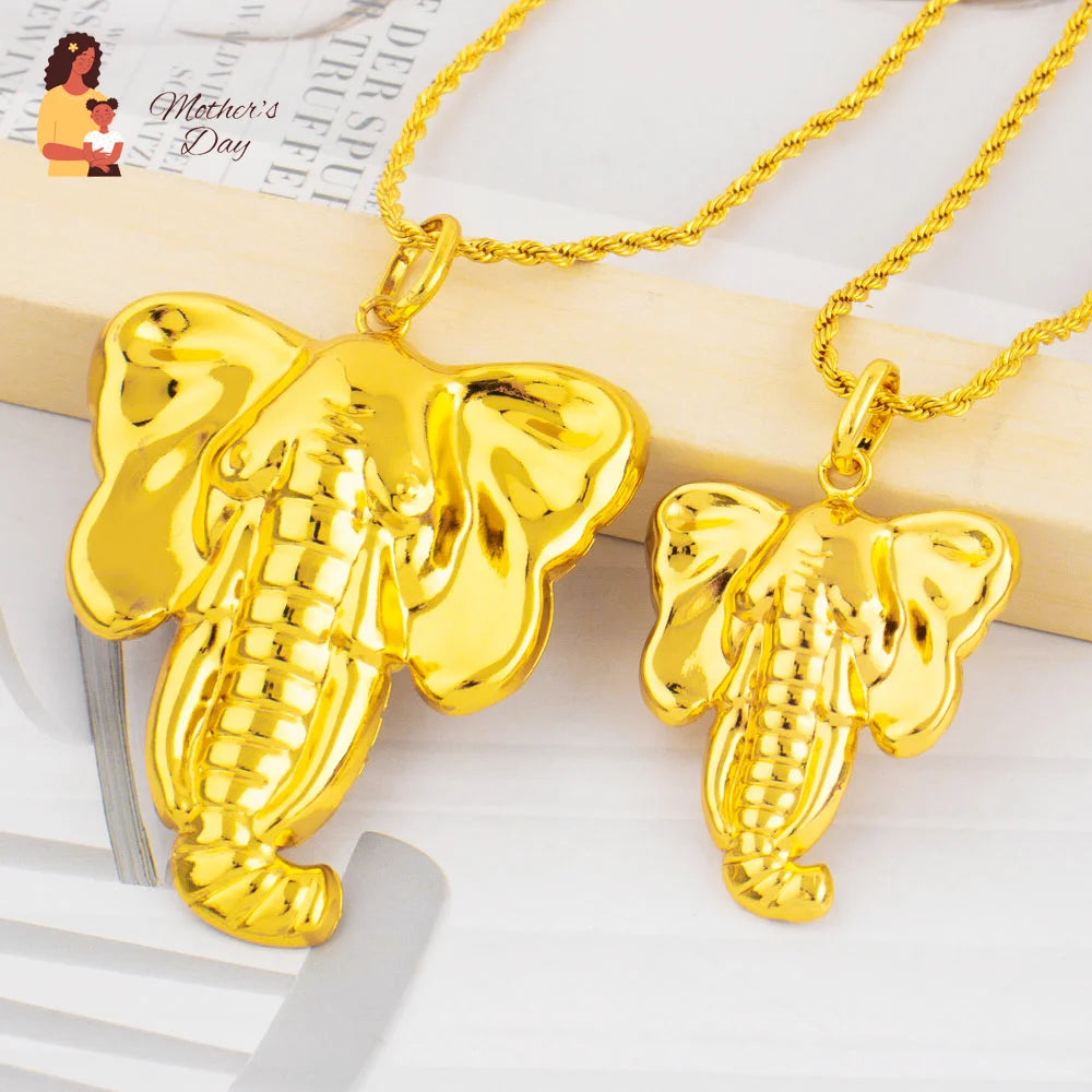 YM Vintage Pendant Series of Elephant Nigeria Women Men Punk Necklace Pendant DIY Jewelry Gift for Mother's Day Party Dating