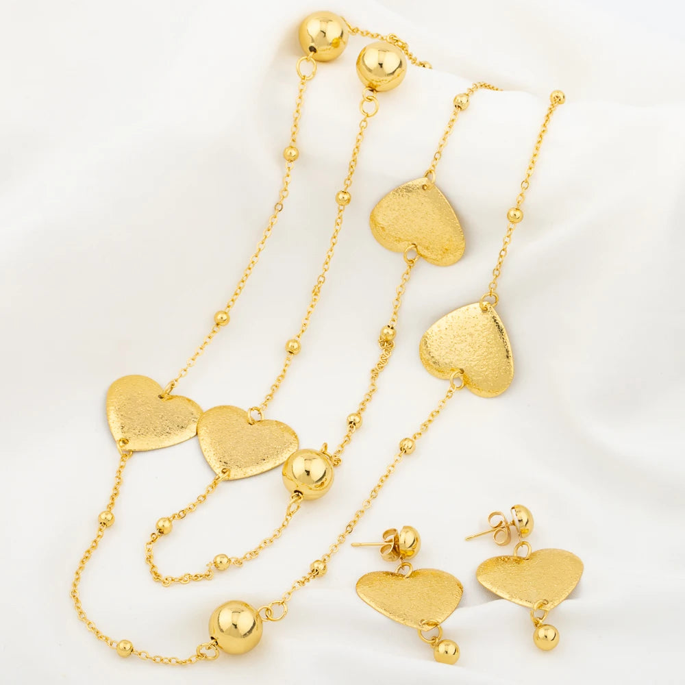 Gold Plated Long Chain for Women Fashion Necklace Copper Round Bead Geometry Pendant Party Wedding Waist Chain Jewelry Accessory