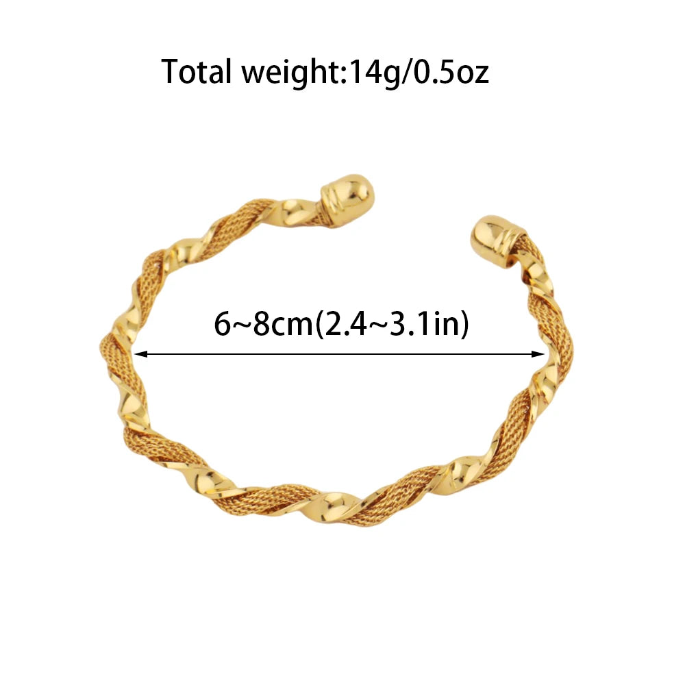 Trendy Coppr Open Bangles Charms Line Bracelet For Europe and America Women Fashion Adjustment Size Jewelry For Party Wedding