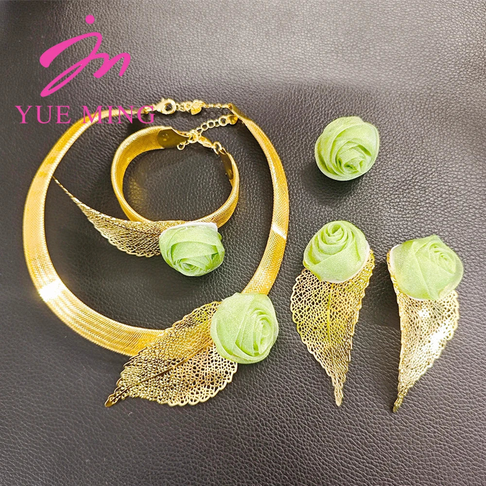 Conjunto de joyas de flores de moda Yueming