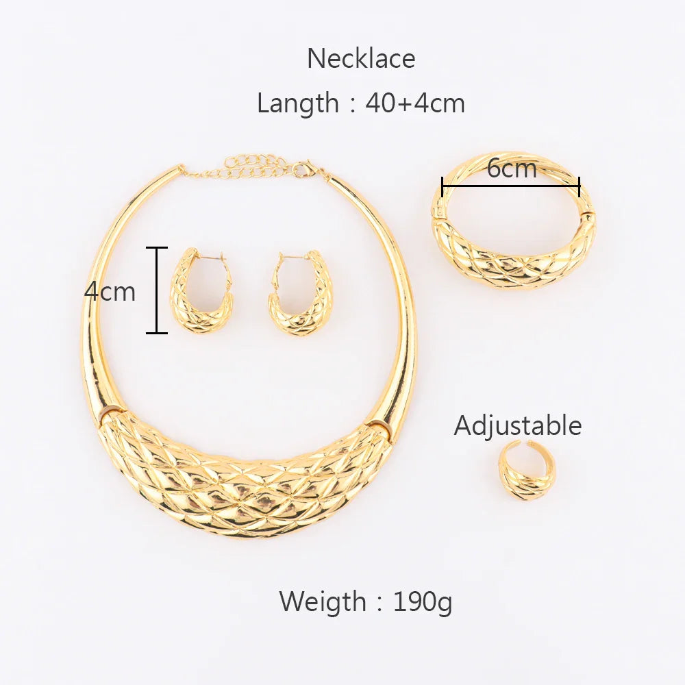 Yueming necklace earrings ring african noble luxury adjustable for casual