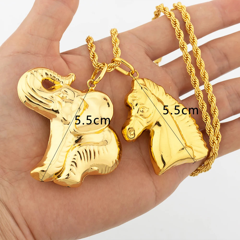 Dubai Gold Color Pendant  Hip Hop Personality style for Men Women Minimalist Jewelry Party Jewelry Birthday Gifts