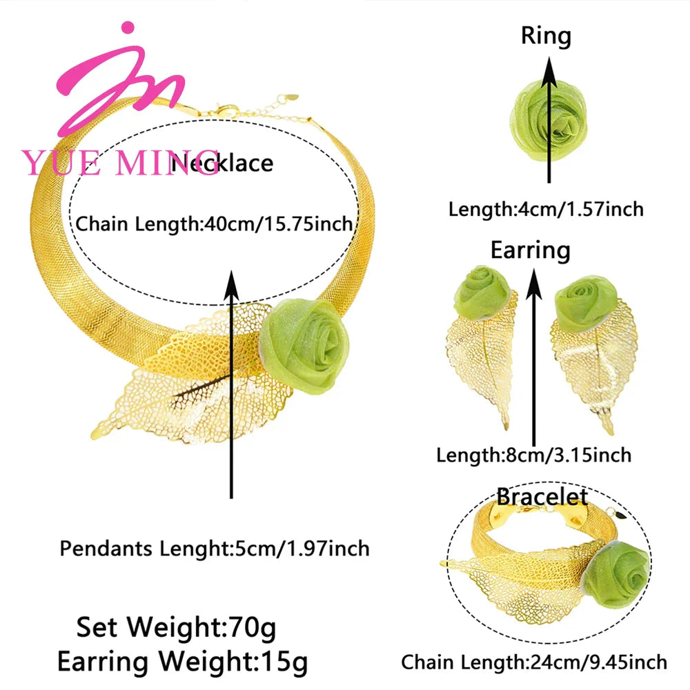 Conjunto de joyas de flores de moda Yueming