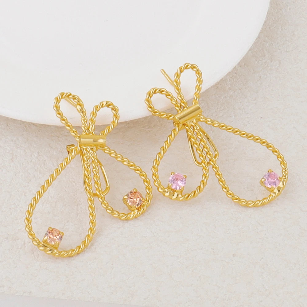 Fashion Design Jewelry Women Set Dubai Gold Earrings Necklace Colorful Zircon Bracelet Ring Set Jewelry Wedding Party Favors