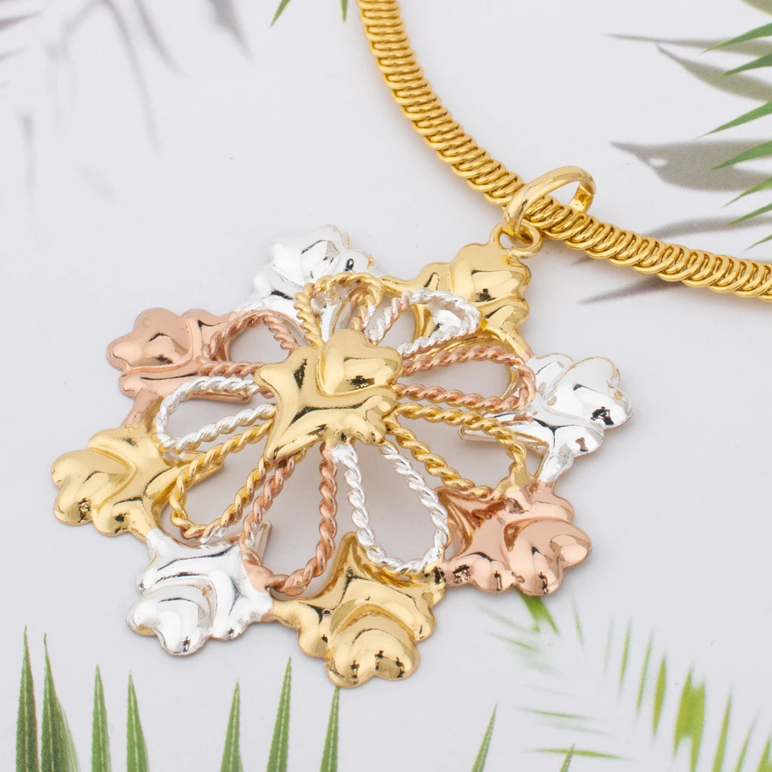 2025 New Women's Earrings Bracelets Necklace and Ring Luxury Flowers Shape Colorful Jewellery Set For Party Women's Day Wedding