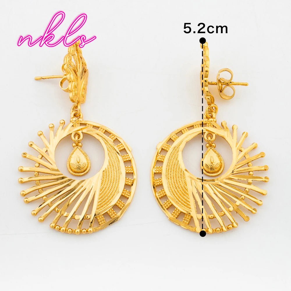 Yueming Bohemian Flower Wedding Earrings