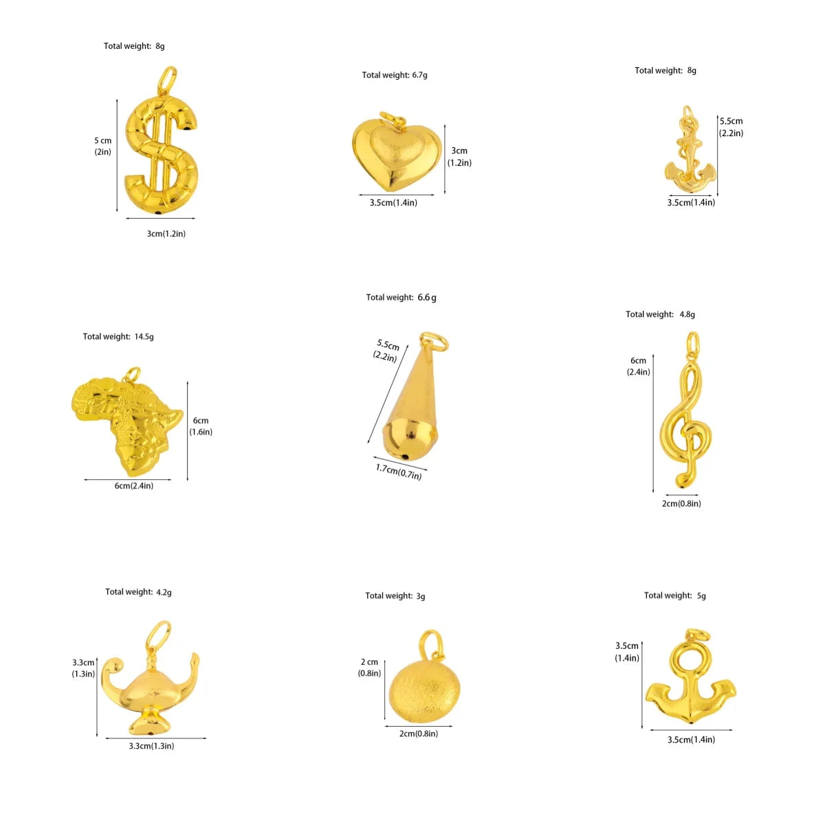 YM Exquisite Various Pendant Nigeria Women Men Popular Pendant DIY Keychain Pendant Jewelry Gift  for Party Mother's Day Wedding