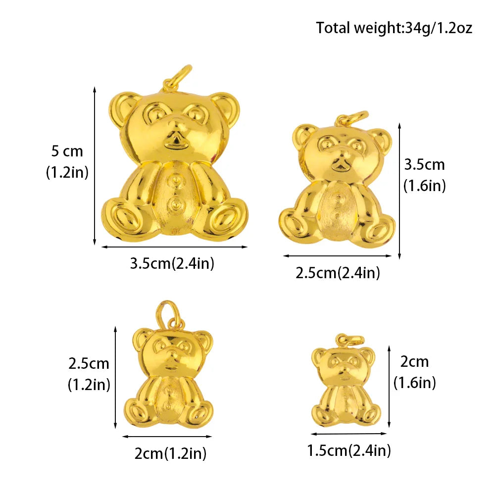 YM Luxury Pendant Series of Bears Dubai Hip Hop Women Men Popular Necklace Pendant DIY Jewelry Gift for Mother's Day Party