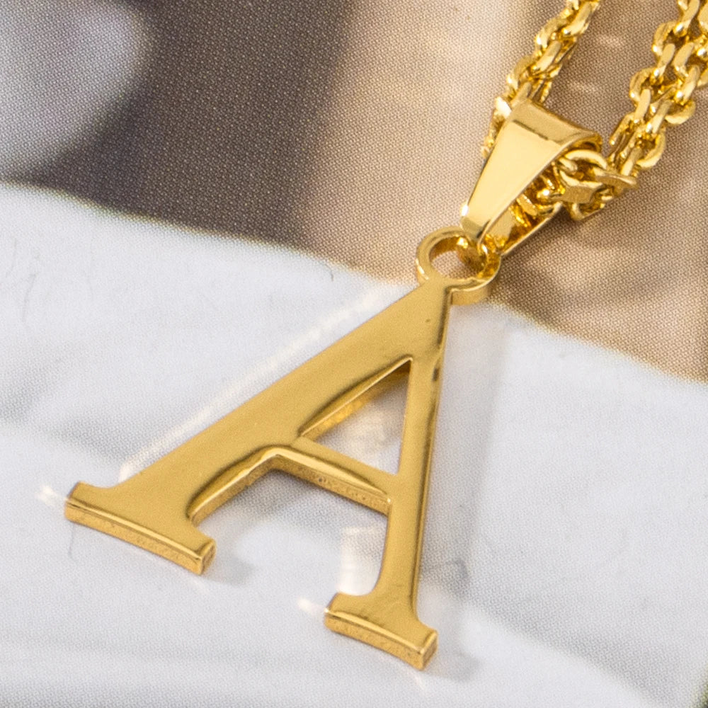 Letters Stainless Steel Cut Alphabet Pendant for DIY Woman Necklace Ladies Jewelry Accessories Wholesale Dropshipping