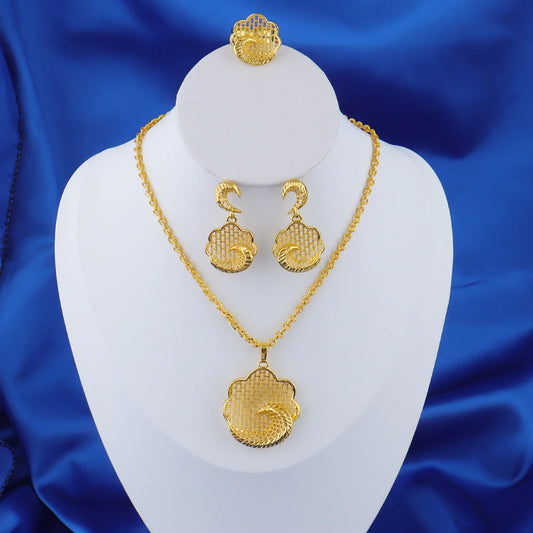 Ethnic Indian Vintage Bridal Jewelry Set for Women Antique Style Chic Necklace And Earrings Combo Perfect Party Gift