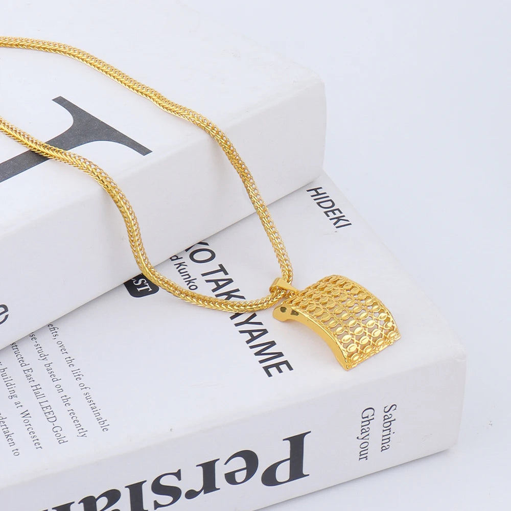 New Dubai African Jewelry Set Luxury 24K Gold Color girls jewelry set for Women Waterproof Beach Party Jewelry Summer