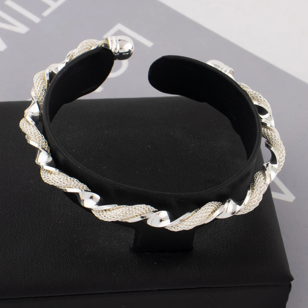Trendy Coppr Open Bangles Charms Line Bracelet For Europe and America Women Fashion Adjustment Size Jewelry For Party Wedding