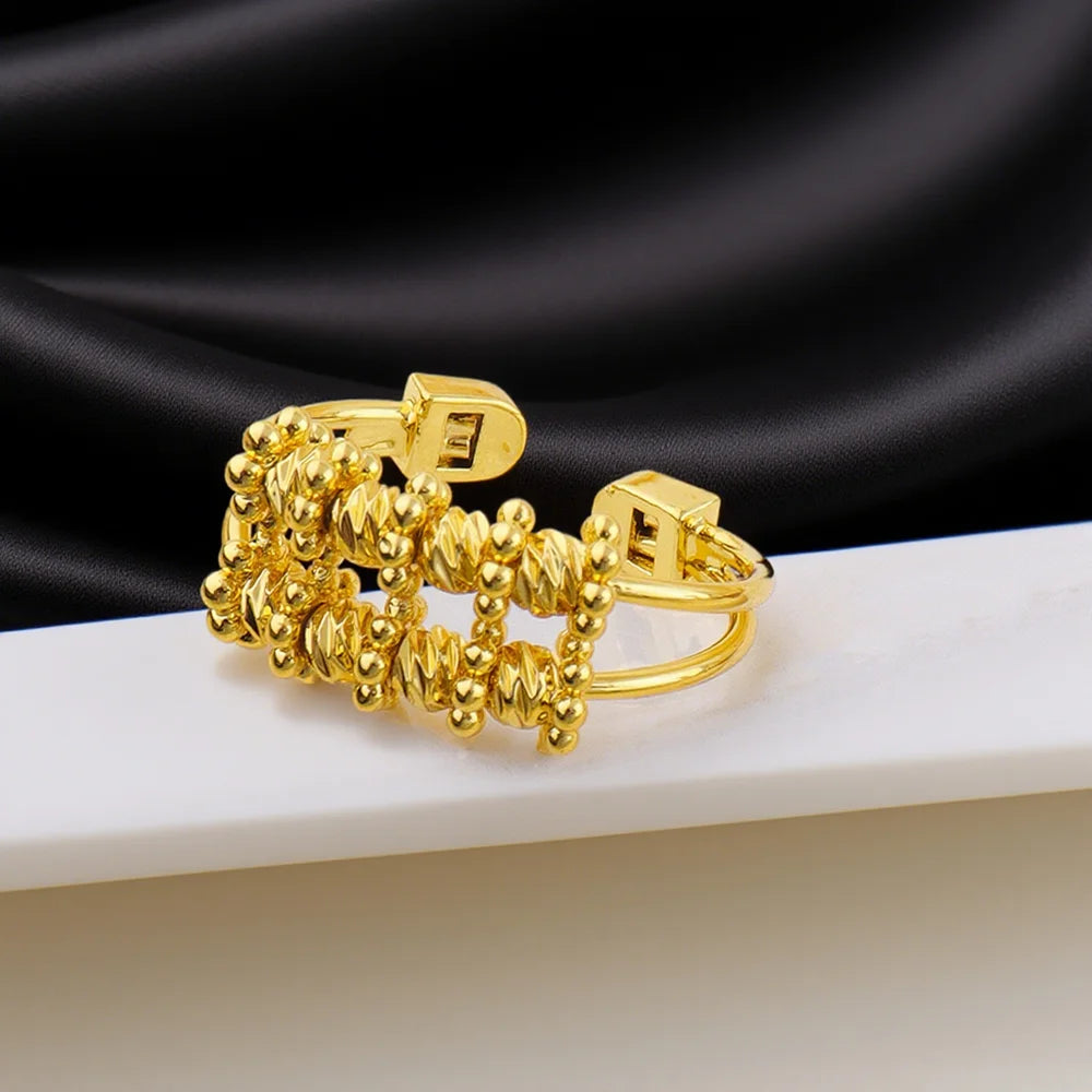 Stainless Steel Multi Layer Gold Color Beads Bracelets Charm Women 18K Gold Plated PVD Waterproof Jewelry Wedding Party Gift