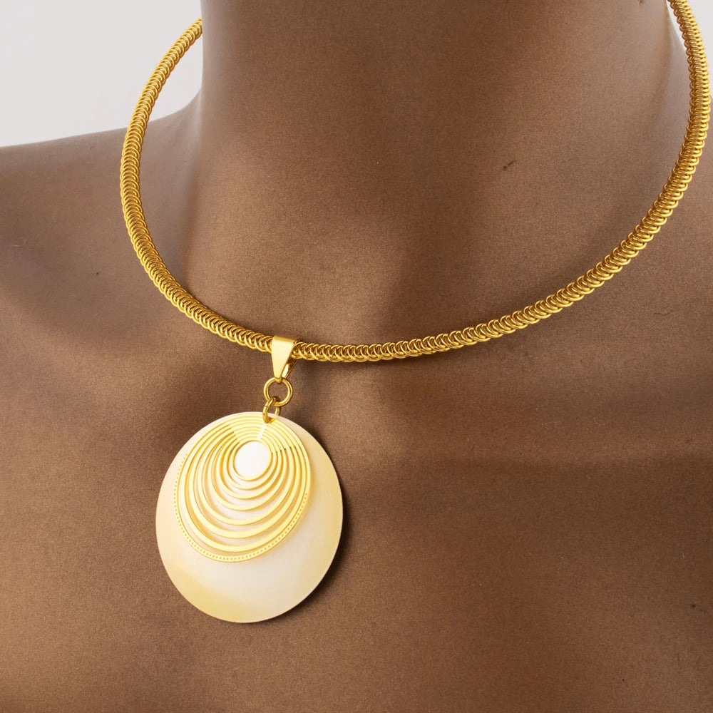 Dubai Jewelry Set For Women Gold Color Nigeria Luxury Necklace Earring Set Jewelry For Wedding Party Graduation Gift Trending