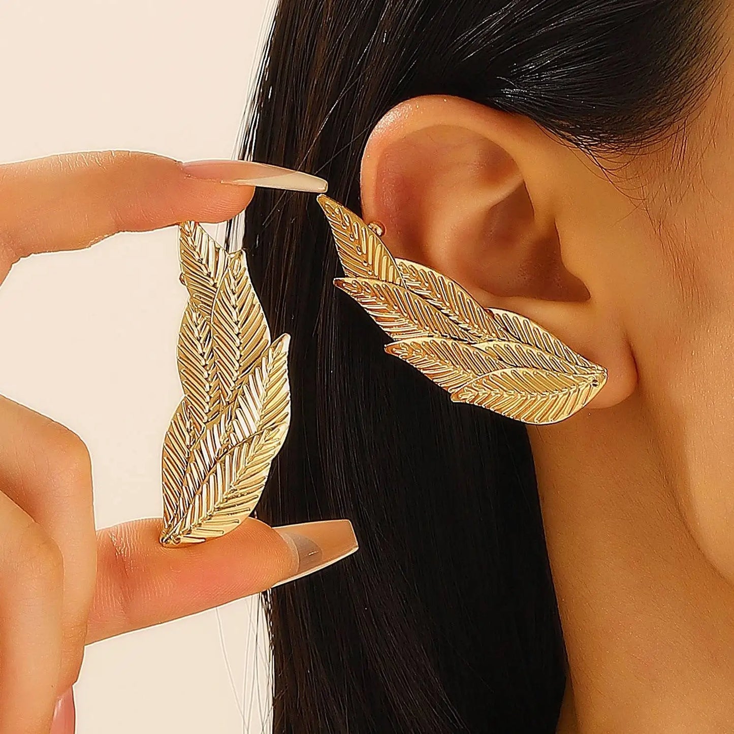 African Fashion Big Hoop Earrings Personalized Nigeria Stainless Steel Drop Earrings For Women Gold Color Jewelry Party Gift