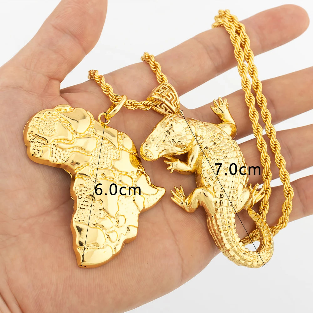 Dubai Gold Color Pendant  Hip Hop Personality style for Men Women Minimalist Jewelry Party Jewelry Birthday Gifts