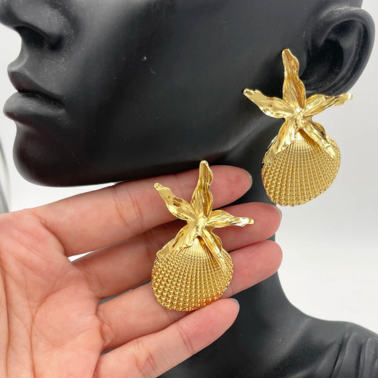 Drop Earring for Women Starfish Shells Retro Fashion Beach Vacation Temperament Girls Metal Ear Jewelry Accessories Gifts