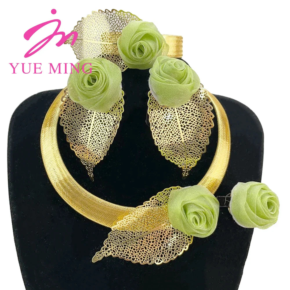 Conjunto de joyas de flores de moda Yueming