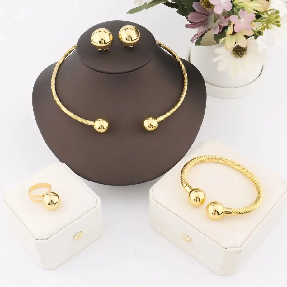 Yueming earrings bangle necklace african elegant delicate for banquet party