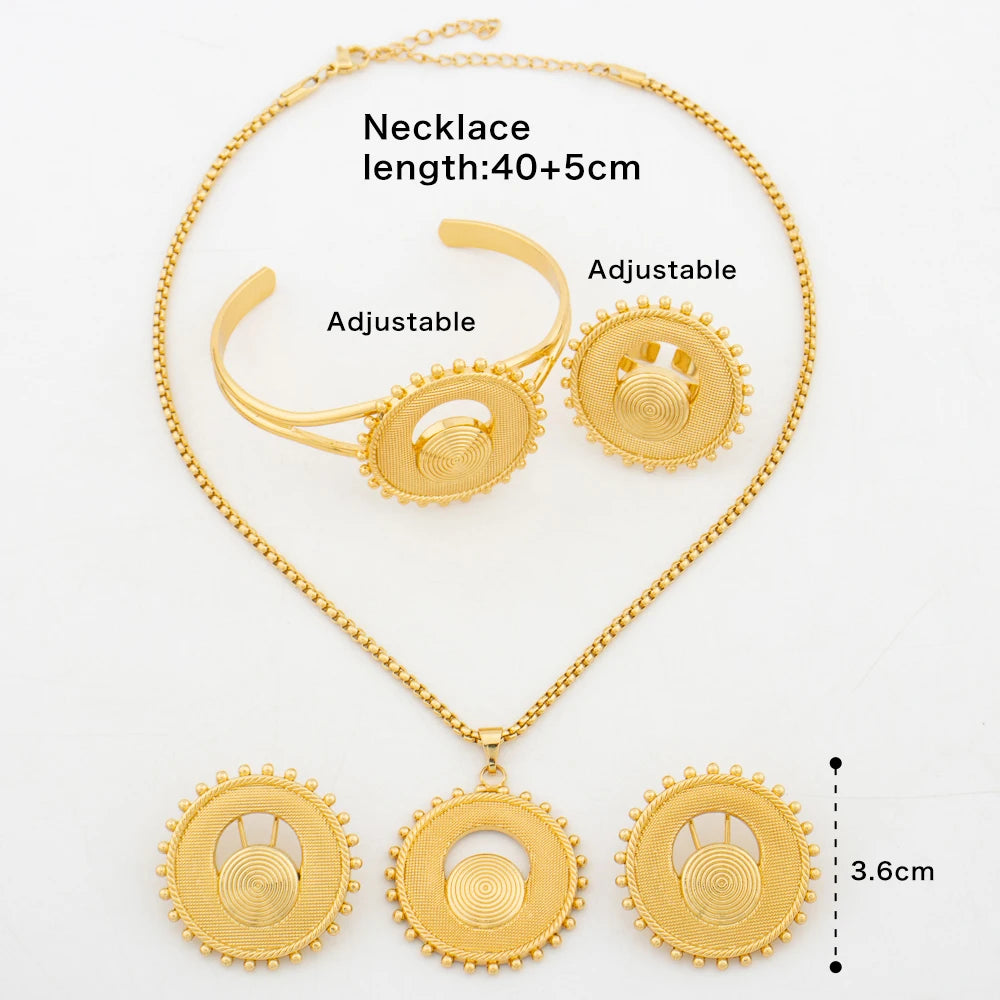 Yueming Copper Luxury Statement Jewelry Set