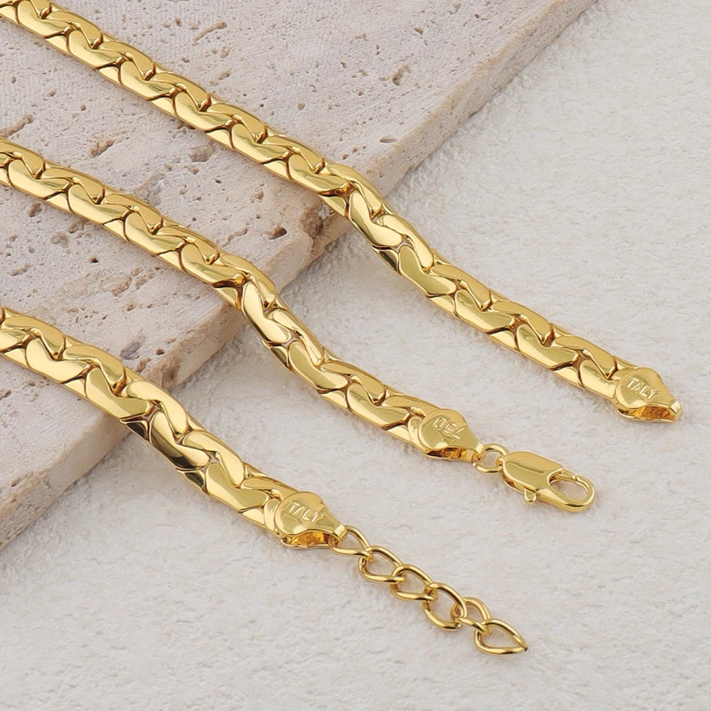Vintage Stainless Steel Simple Chain Metal Bracelet Necklace for Men Women Punk Hip Hop Chain Jewelry Friends Party Gift
