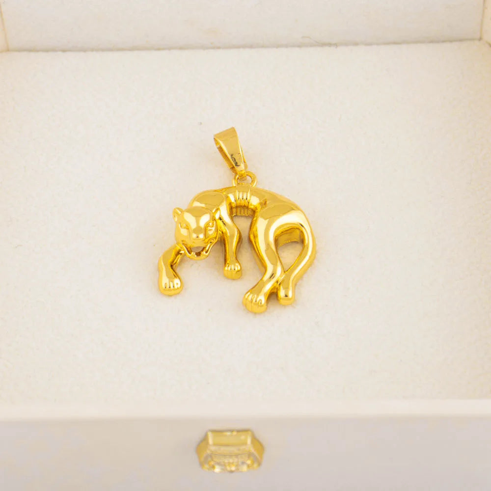 Gold Color Fashion Lion Water droplet Shape Pendant for Necklaces Copper Gold Plated Jewelry Accessories Wholesale