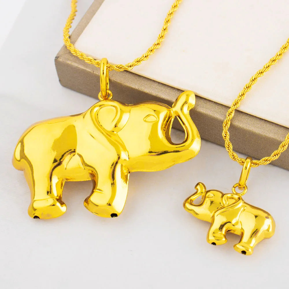 YM Retro Pendant Series of Elephant Ethiopia Women Men Punk Necklace Pendant DIY Jewelry Gift for Mother's Day Party Dating