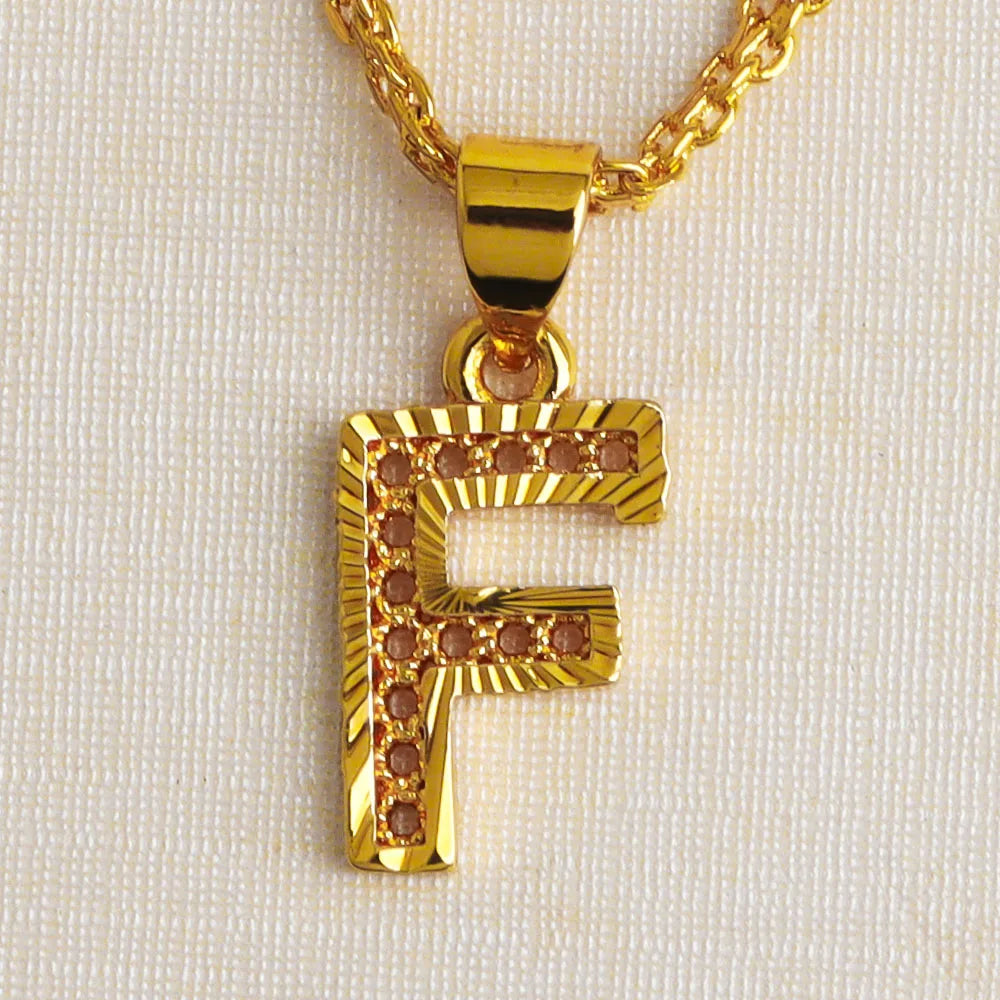 Fashion English Letter Necklace for Women Men Couple Gold Plated Stainless steel Alphabet Pendant Jewelry Gift for Party