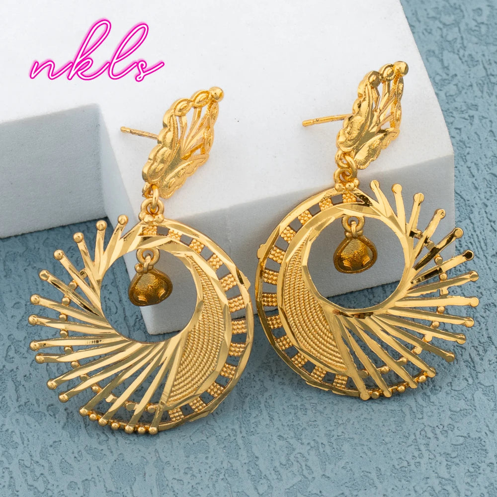 Yueming Bohemian Flower Wedding Earrings