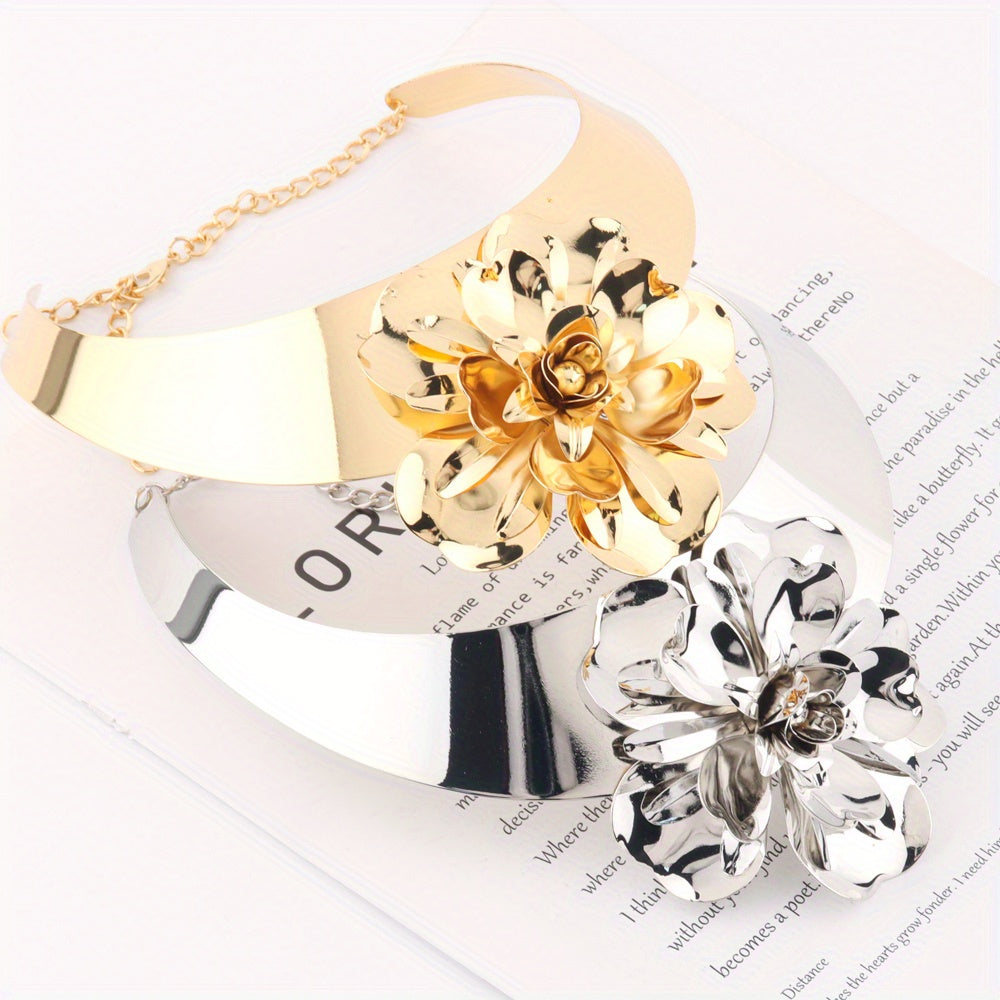 5pcs Luxury Adjustable Set/Extravagant themed Jewelry/ Thick/Creative Exaggerated Metal/Smooth/Thick/Punk Hip-Hop, Suitable for Valentine'S Day/Gift/Giving Her Gift