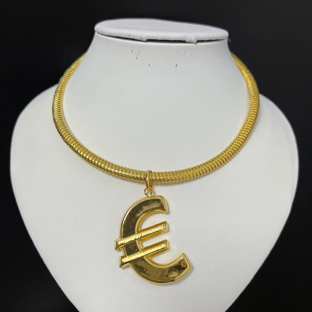 Fashion Jewelry Sets for Women Gold Color Statement Necklace Earrings And Pendant Set Wedding Party Gift Trendy Accessory