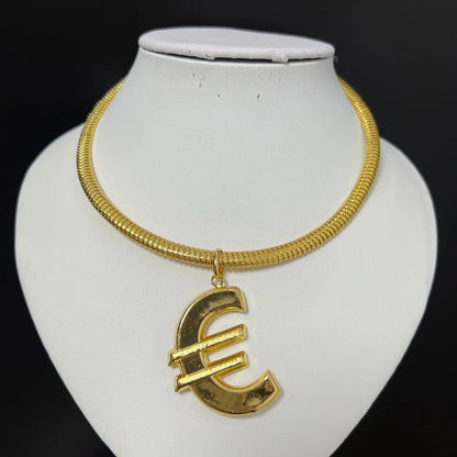 Fashion Jewelry Sets for Women Gold Color Statement Necklace Earrings And Pendant Set Wedding Party Gift Trendy Accessory