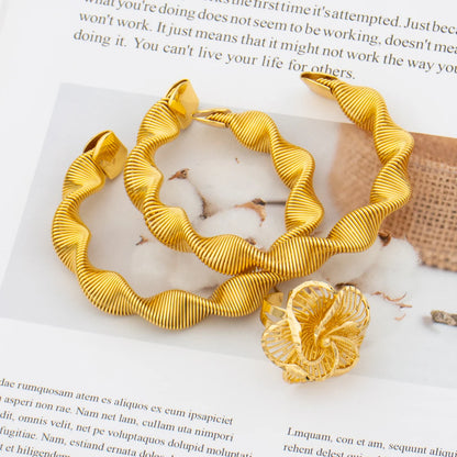 Fashion Jewelry Set for Women Gold Color Knot Design Cuff Bangle New Design Beads Bracelet Weddings Bridal Jewelry Accessories