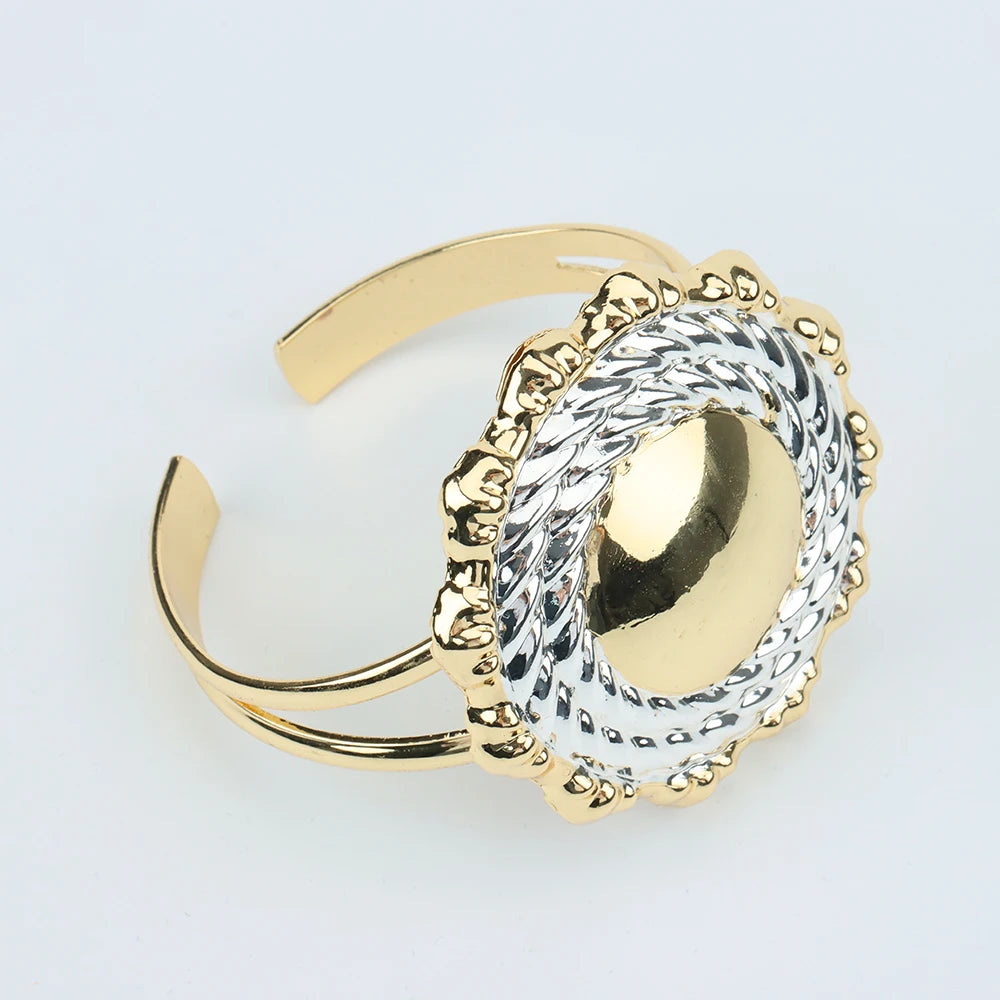 Italian Gold Plated Jewelry Sets Wedding Dubai Choker Necklace Bracelet Earring Ring Nigerian Bridal Set African Jewelery