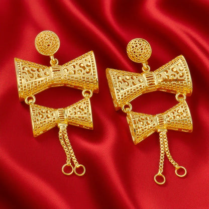 Dubai Gold Color Jewelry Set For Woman Bridal Nigerian African Luxury Necklace Earrings Jewellery Set Wedding Bridal Party Gifts